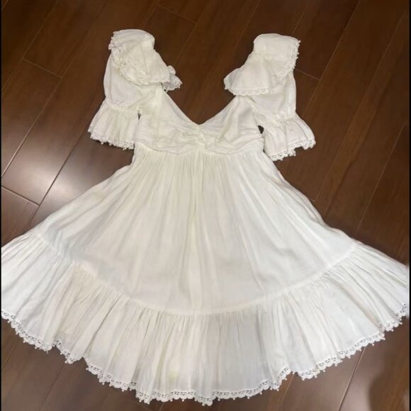 Zimmermann White Dress Size 0 Nearly New - Picture 3 of 7
